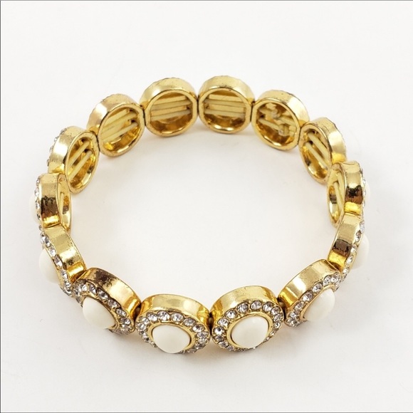 • J C r e w • b r a c e l e t • b l u e/c r e a m - Picture 1 of 8